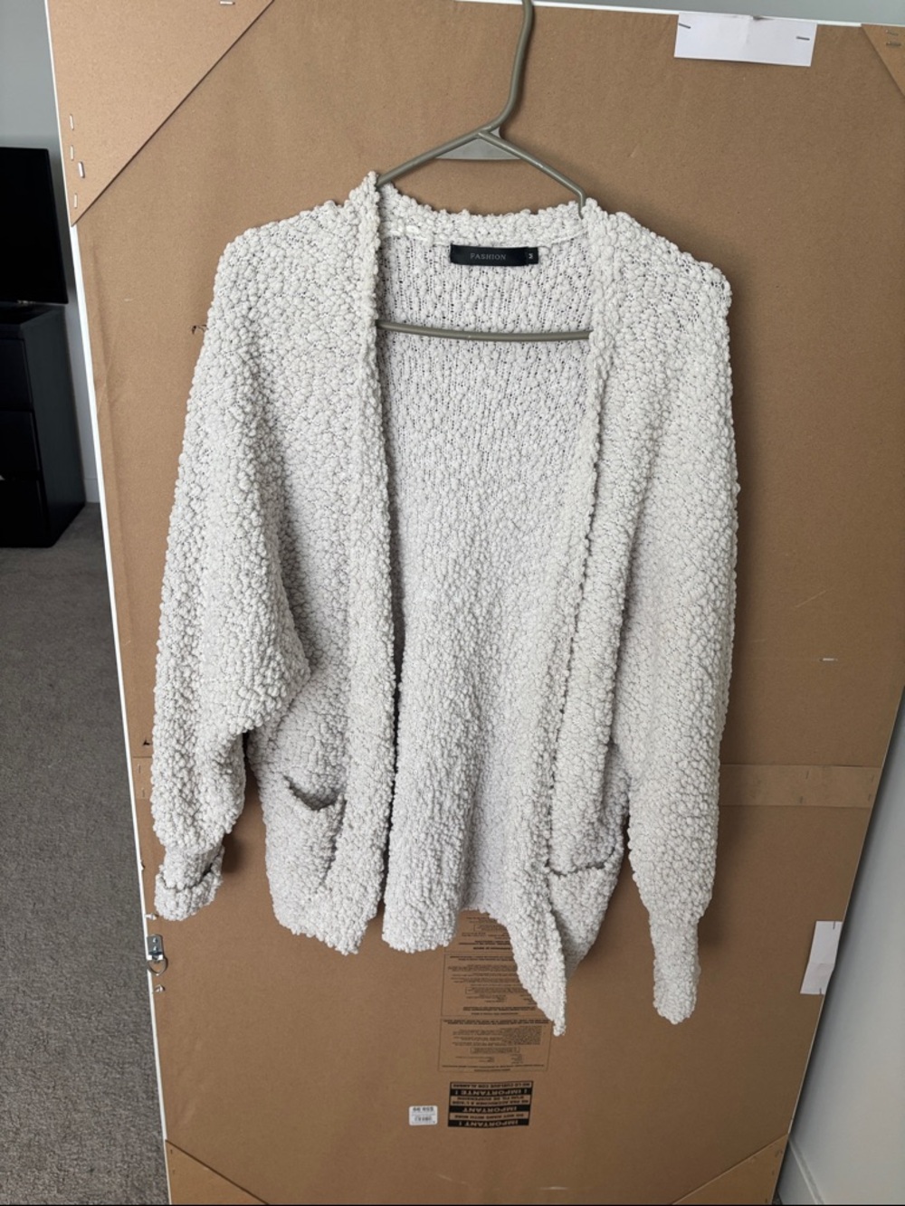 🥳 2 Items / $20 🥳 Cozy Ivory Popcorn Knit Open Cardigan - Brand